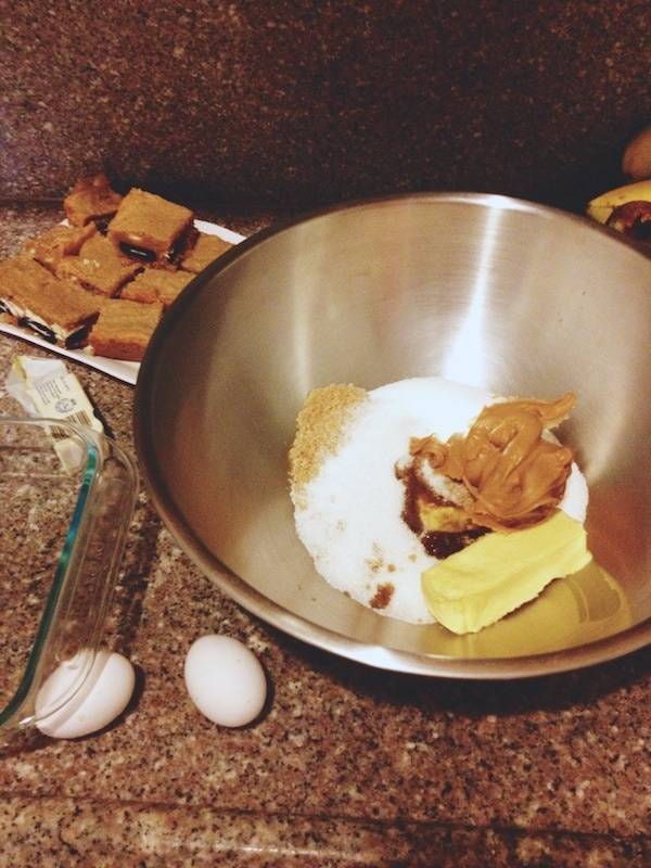 Baking ingredients in a bowl.