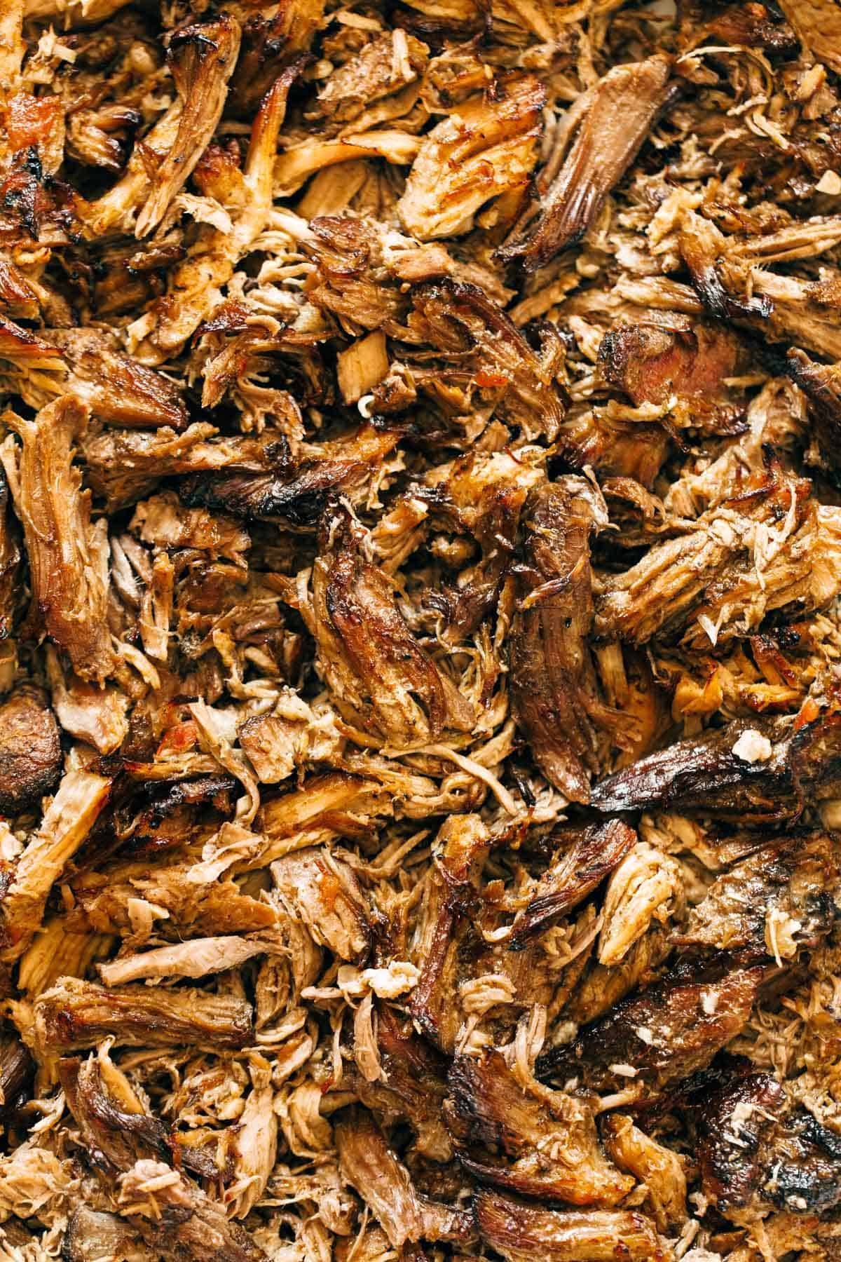Close up of carnitas.