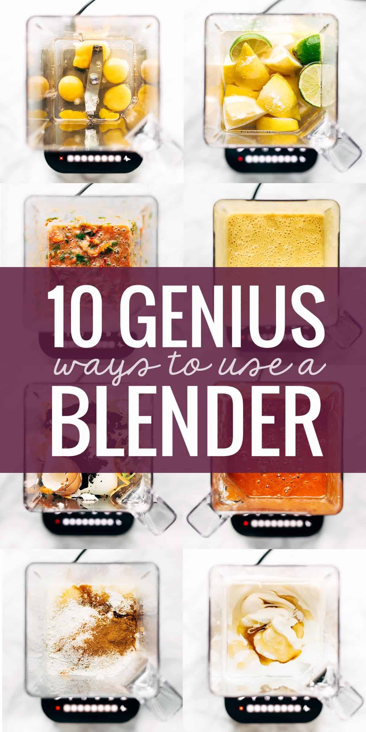 Ten Surprisingly Genius Ways to Use a Blender! From silky smooth soups to homemade flours to whipped cream - so many fun cooking hacks! | pinchofyum.com